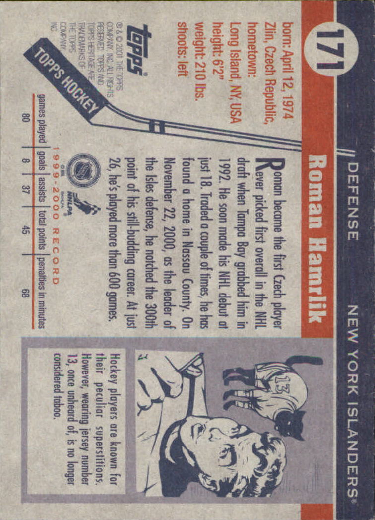 B6391- 2000-01 Topps Heritage Hockey Card #s 1-247 -You Pick- 15+ FREE US SHIP - Picture 275 of 421