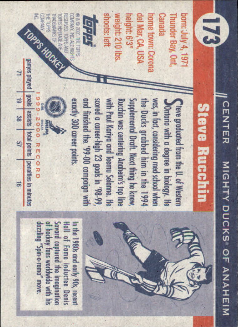B6391- 2000-01 Topps Heritage Hockey Card #s 1-247 -You Pick- 15+ FREE US SHIP - Picture 279 of 421