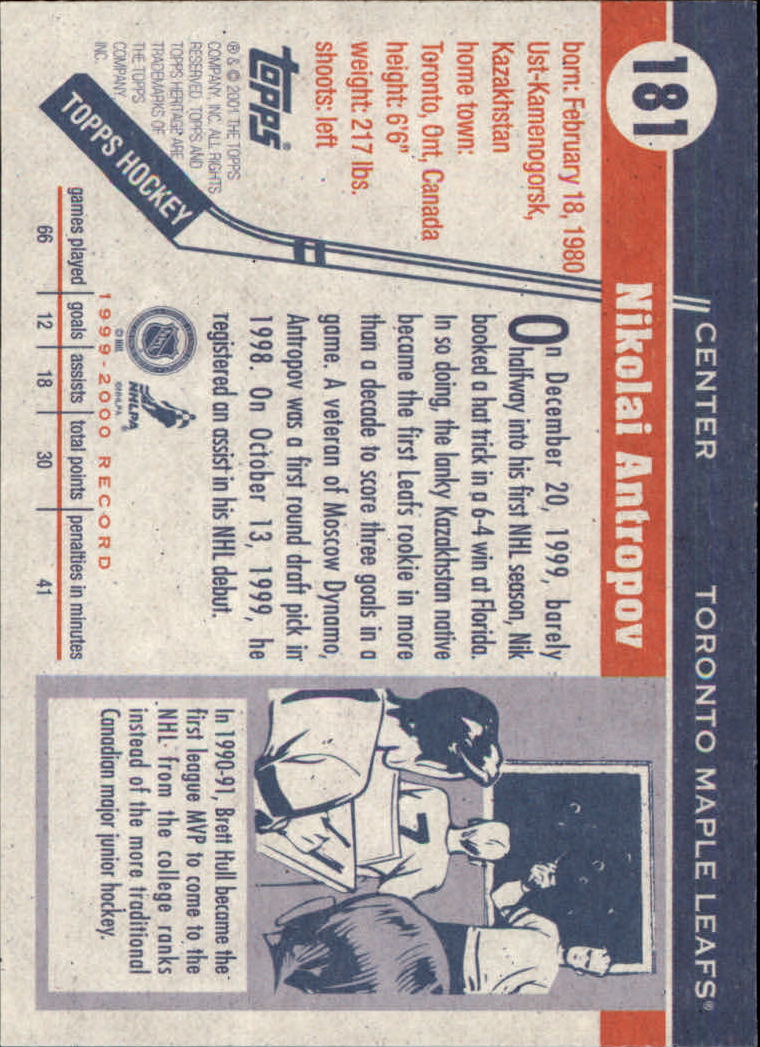 B6391- 2000-01 Topps Heritage Hockey Card #s 1-247 -You Pick- 15+ FREE US SHIP - Picture 293 of 421