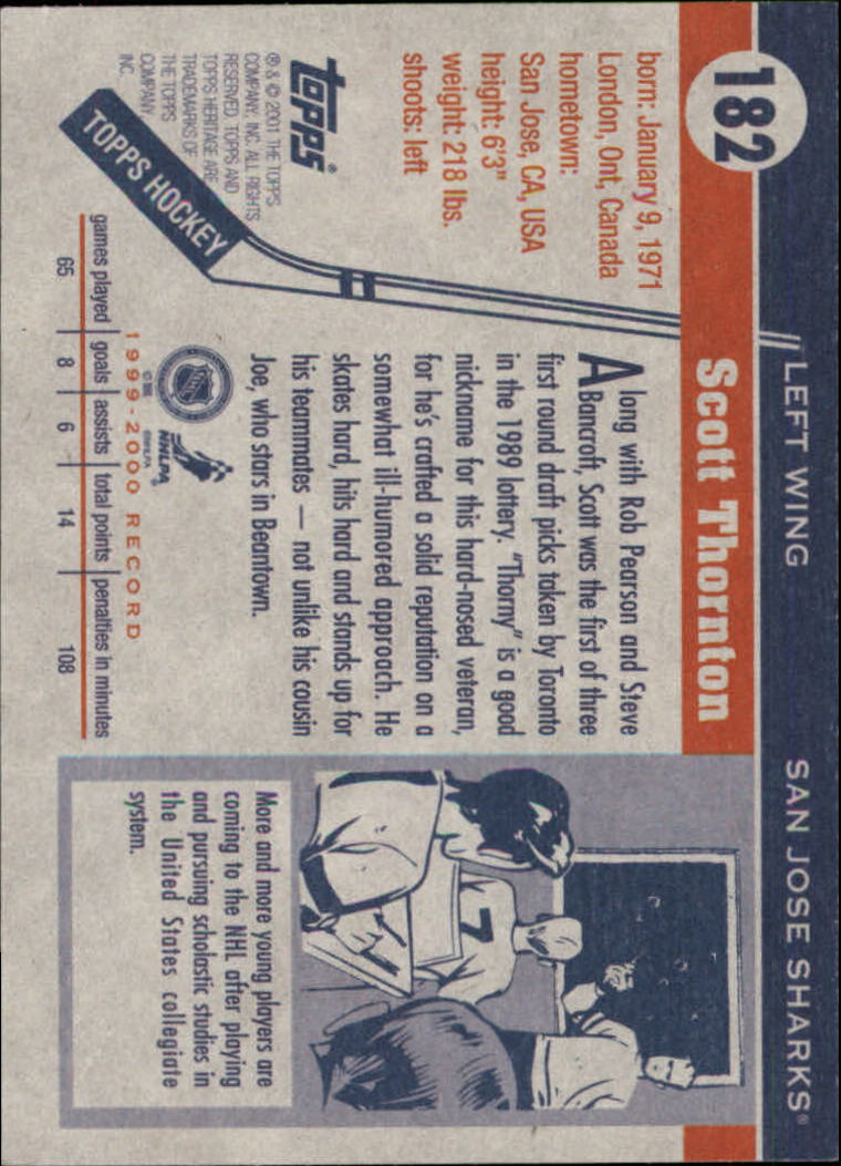 B6391- 2000-01 Topps Heritage Hockey Card #s 1-247 -You Pick- 15+ FREE US SHIP - Picture 295 of 421
