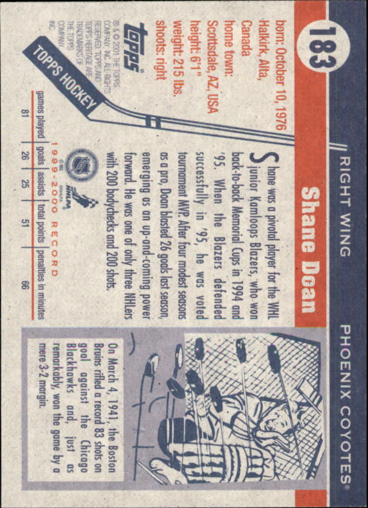 B6391- 2000-01 Topps Heritage Hockey Card #s 1-247 -You Pick- 15+ FREE US SHIP - Picture 297 of 421