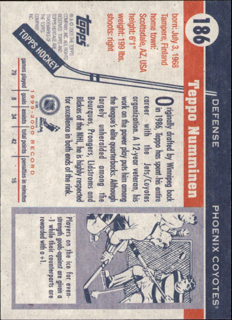 B6391- 2000-01 Topps Heritage Hockey Card #s 1-247 -You Pick- 15+ FREE US SHIP - Picture 303 of 421
