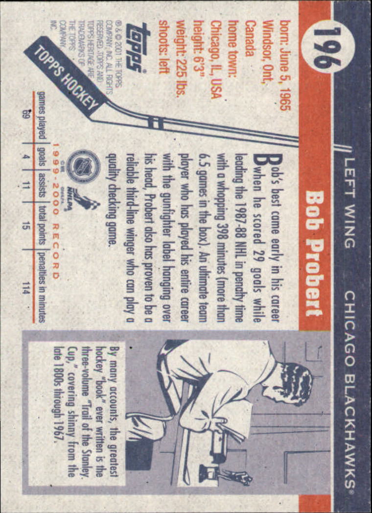 B6391- 2000-01 Topps Heritage Hockey Card #s 1-247 -You Pick- 15+ FREE US SHIP - Picture 323 of 421