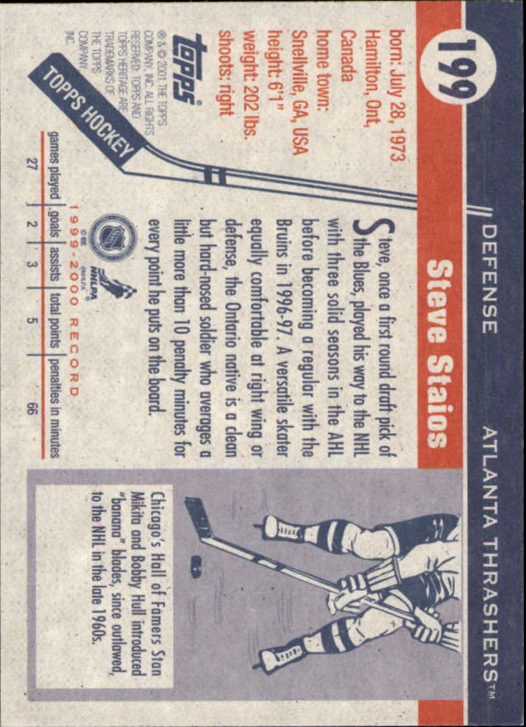 B6391- 2000-01 Topps Heritage Hockey Card #s 1-247 -You Pick- 15+ FREE US SHIP - Picture 327 of 421