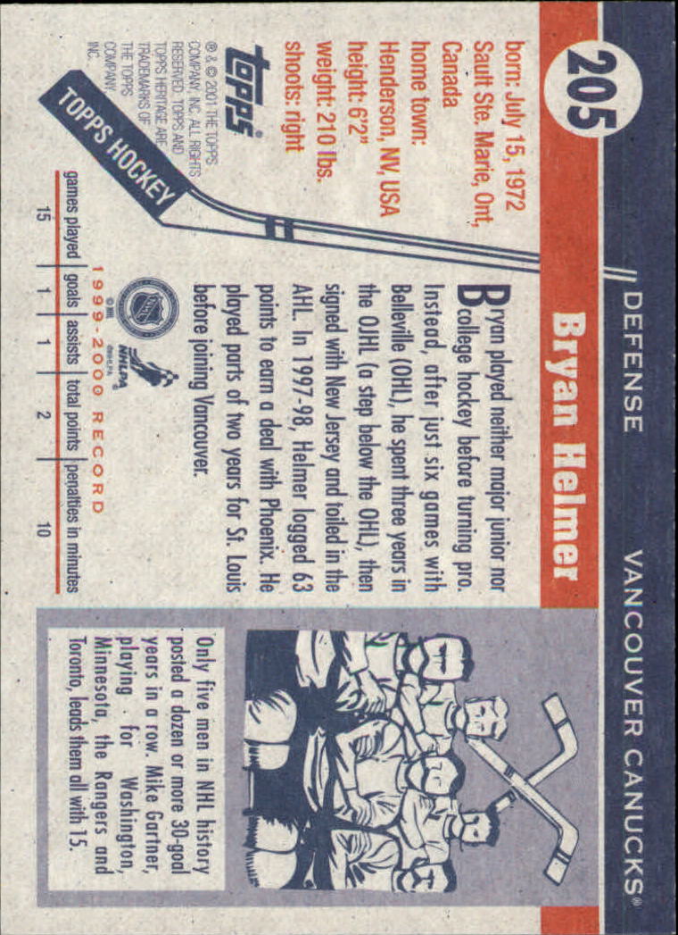 B6391- 2000-01 Topps Heritage Hockey Card #s 1-247 -You Pick- 15+ FREE US SHIP - Picture 339 of 421