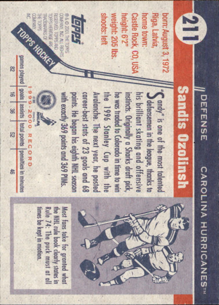 B6391- 2000-01 Topps Heritage Hockey Card #s 1-247 -You Pick- 15+ FREE US SHIP - Picture 349 of 421