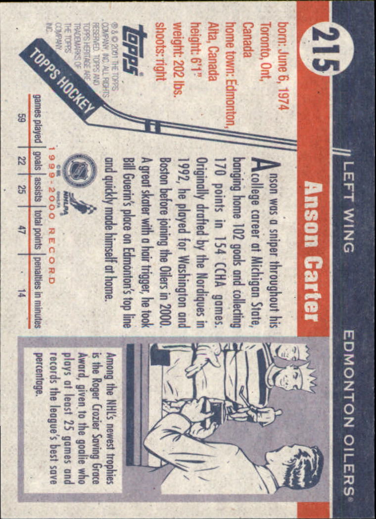 B6391- 2000-01 Topps Heritage Hockey Card #s 1-247 -You Pick- 15+ FREE US SHIP - Picture 357 of 421