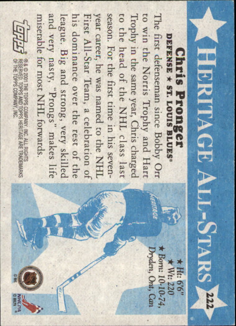 B6391- 2000-01 Topps Heritage Hockey Card #s 1-247 -You Pick- 15+ FREE US SHIP - Picture 371 of 421