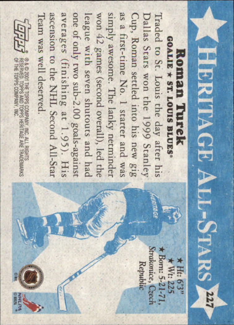 B6391- 2000-01 Topps Heritage Hockey Card #s 1-247 -You Pick- 15+ FREE US SHIP - Picture 381 of 421