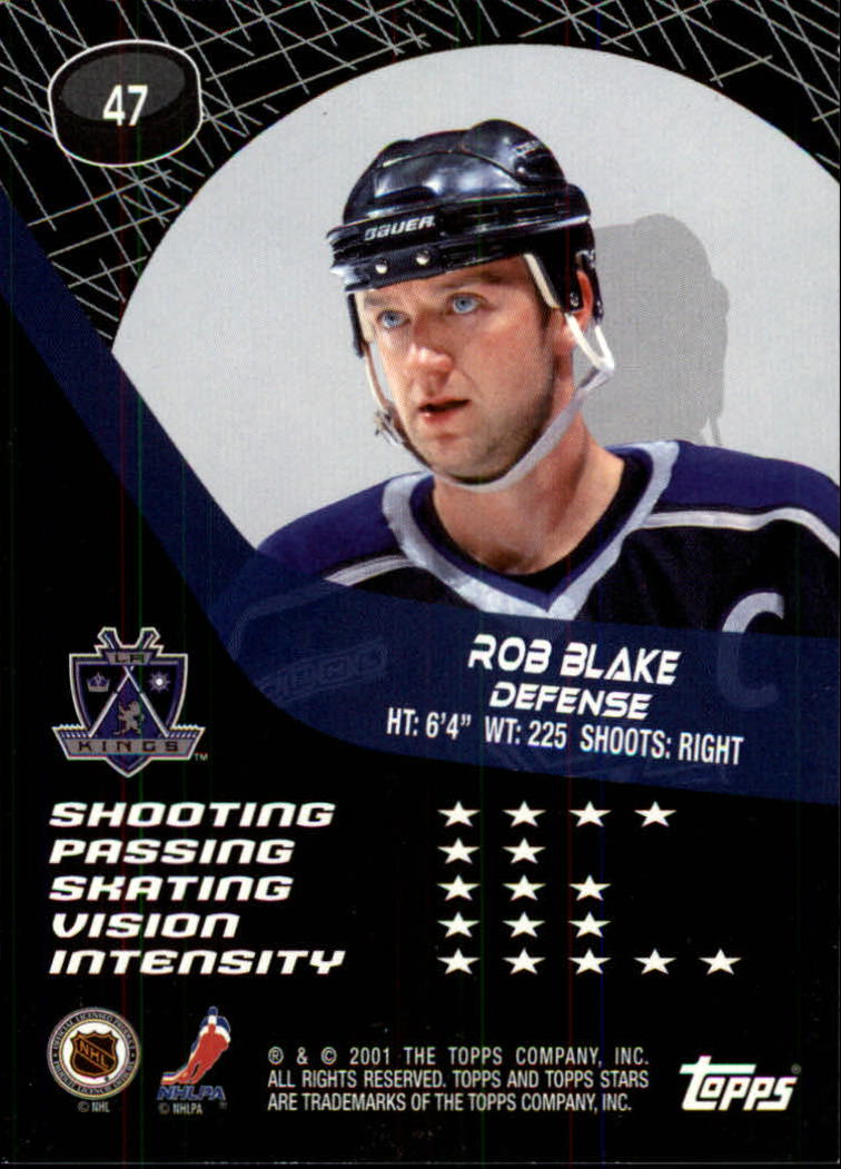 2000-01 Topps Stars #47 Rob Blake back image