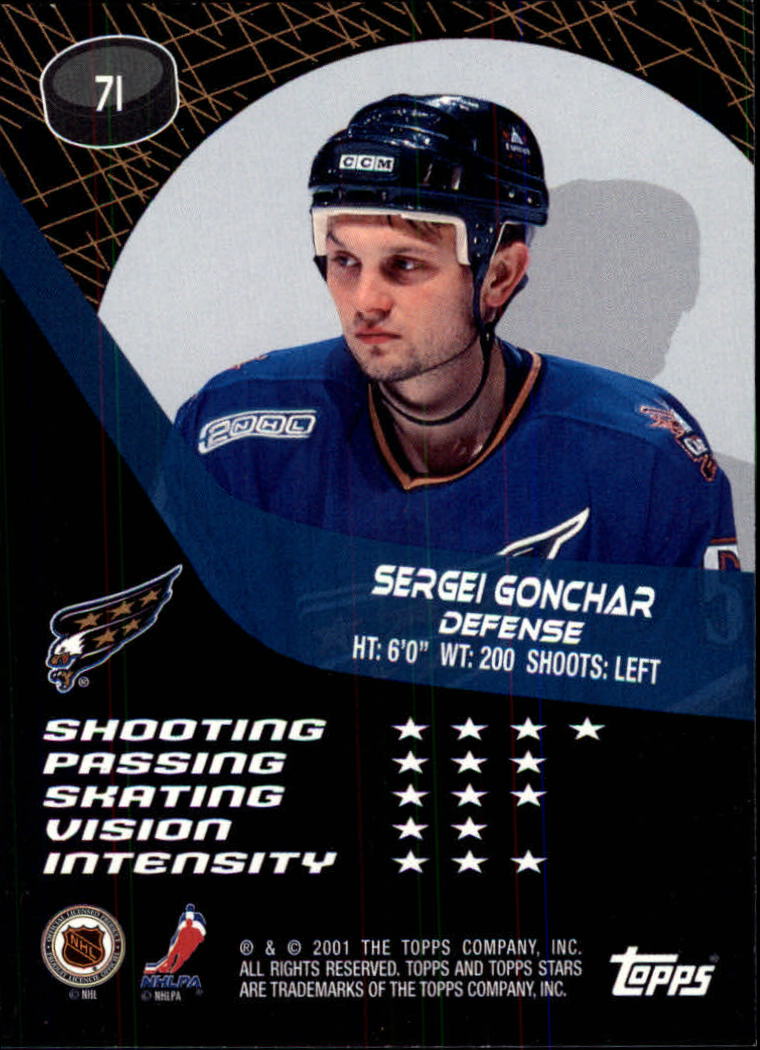 2000-01 Topps Stars #71 Sergei Gonchar back image