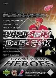 2000-01 Upper Deck Heroes Second Season Heroes #SS5 Steve Yzerman back image
