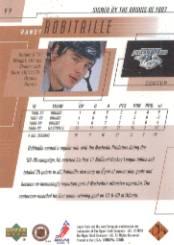 2000-01 Upper Deck #99 Randy Robitaille back image