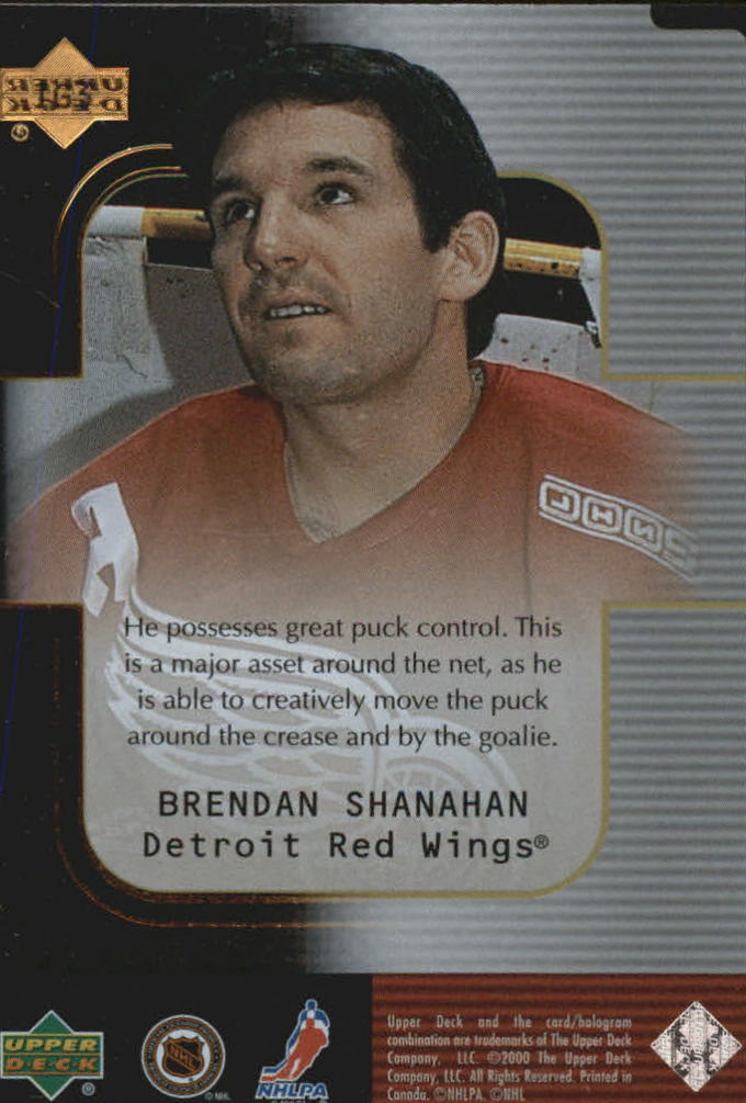 2000-01 Upper Deck Ice Gallery #IG3 Brendan Shanahan back image