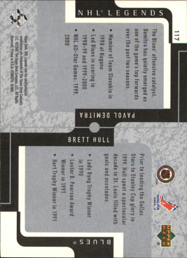 2000-01 Upper Deck Legends #117 Brett Hull/Pavol Demitra back image