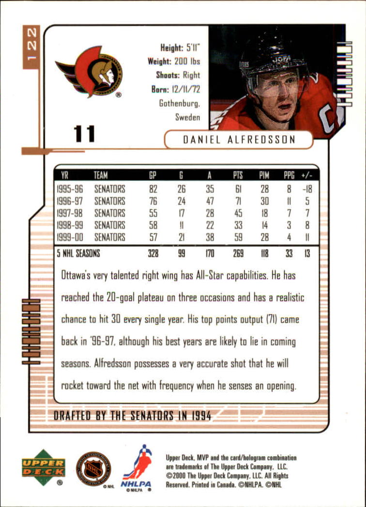 B5220- 2000-01 Upper Deck MVP Hk #s 1-200 +Rookies -You Pick- 15+ FREE US SHIP - Picture 245 of 441