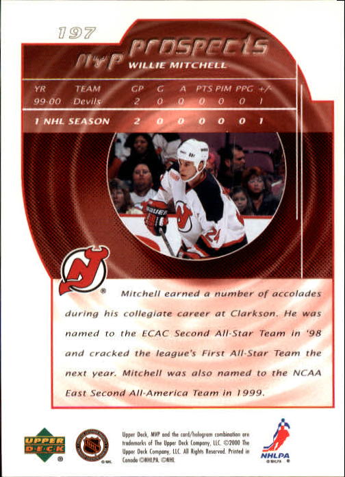 B5220- 2000-01 Upper Deck MVP Hk #s 1-200 +Rookies -You Pick- 15+ FREE US SHIP - Picture 395 of 441