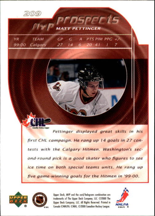 B5220- 2000-01 Upper Deck MVP Hk #s 1-200 +Rookies -You Pick- 15+ FREE US SHIP - Picture 419 of 441