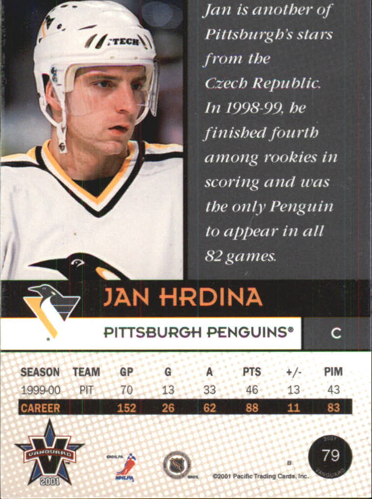 2000-01 Vanguard #79 Jan Hrdina back image