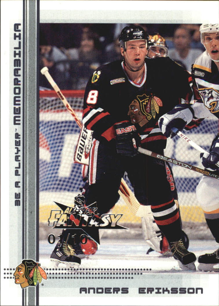 2000-01 BAP Memorabilia NHL All-Star Fantasy Black #293 Anders Eriksson