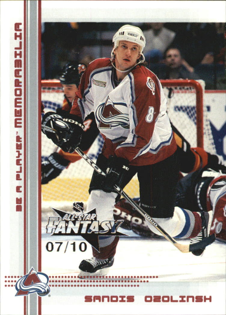 2000-01 BAP Memorabilia NHL All-Star Fantasy Ruby #118 Sandis Ozolinsh