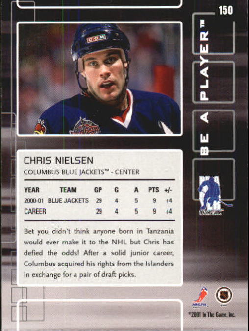 2001-02 BAP Memorabilia #150 Chris Nielsen back image