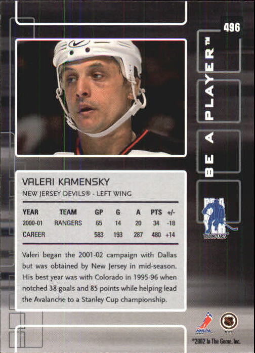 Sports Card Back