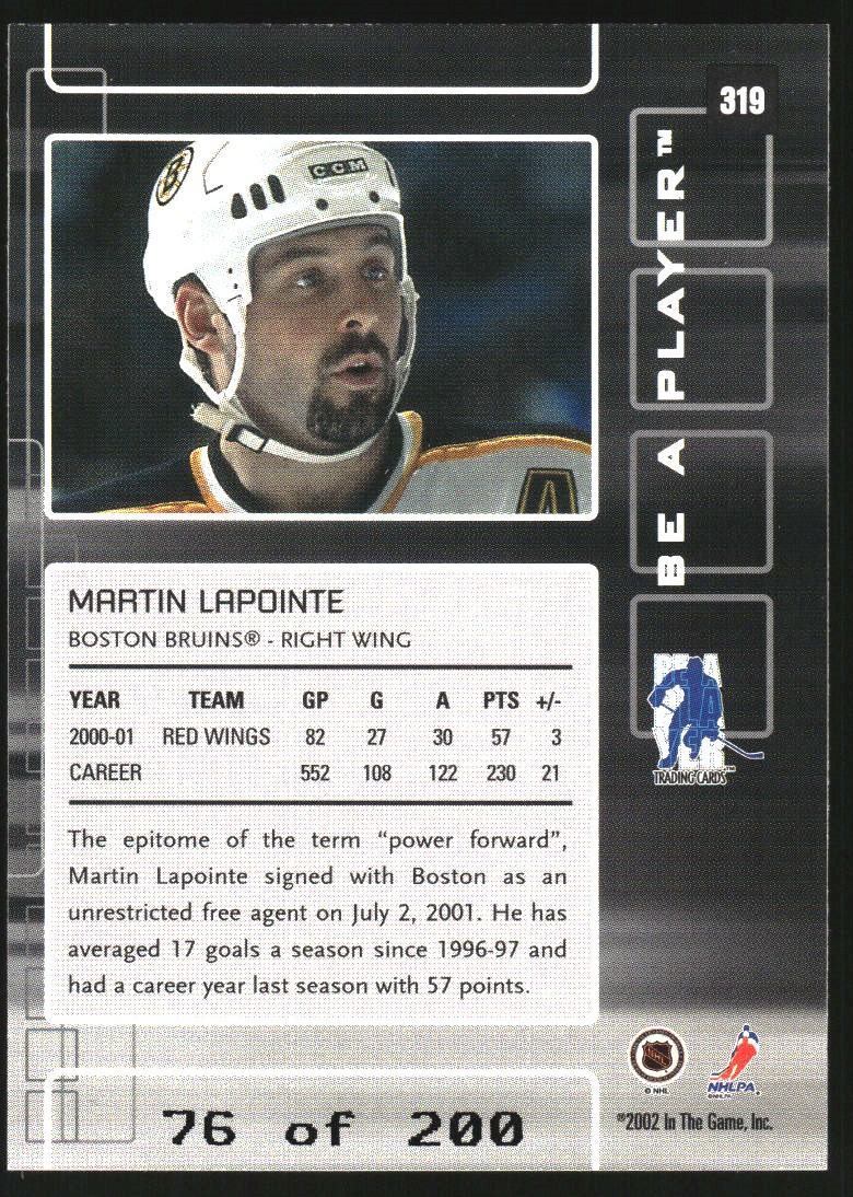 Sports Card Back