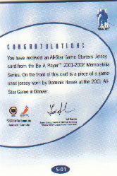 Sports Card Back