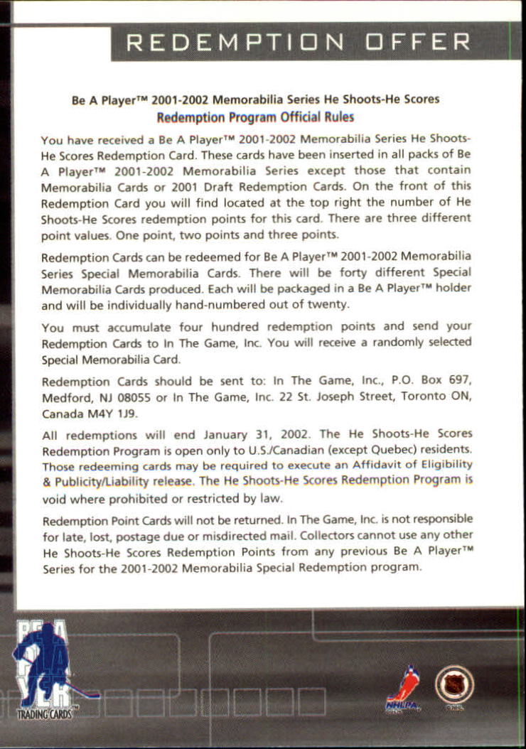 Sports Card Back