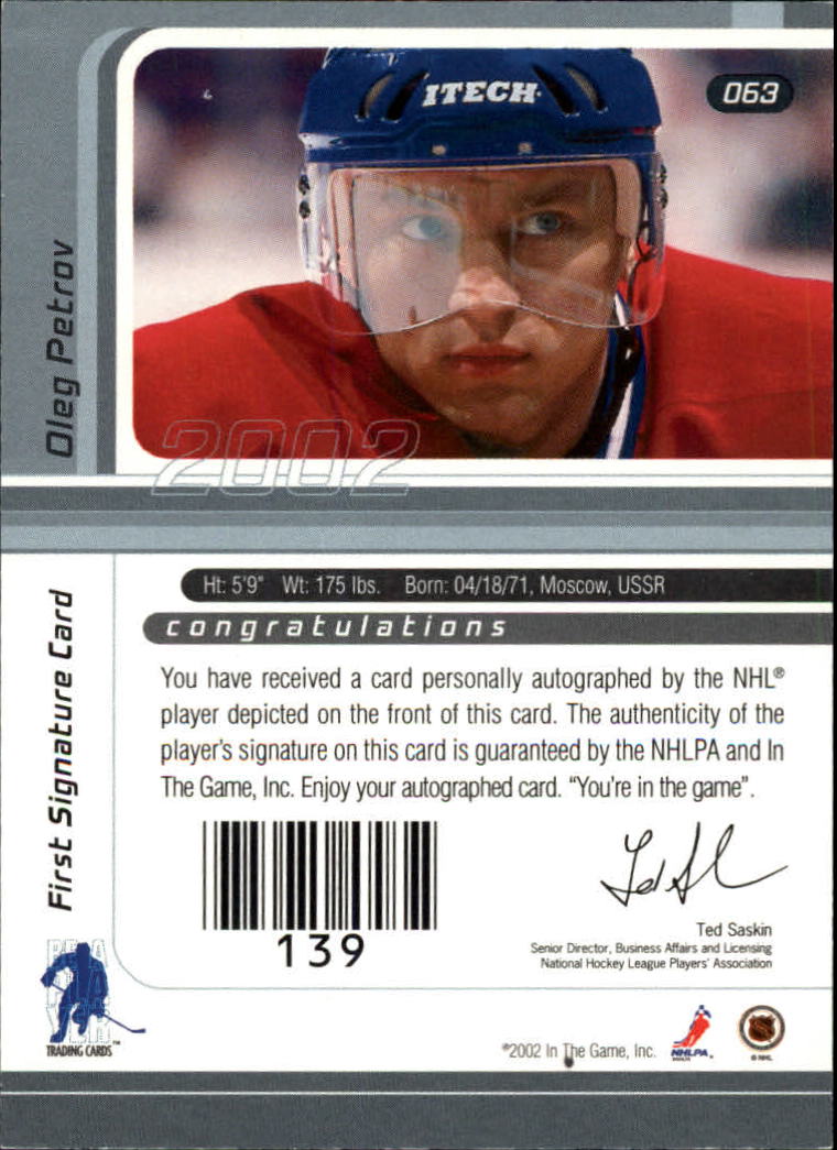 B3225- 2001-02 BAP Signature Series Base +Autos -You Pick- 15+ FREE US SHIP - Picture 93 of 287