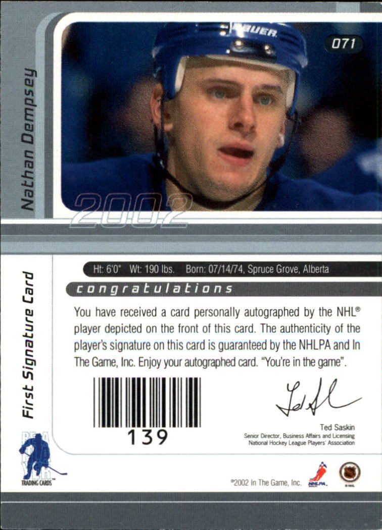B3225- 2001-02 BAP Signature Series Base +Autos -You Pick- 15+ FREE US SHIP - Picture 101 of 287