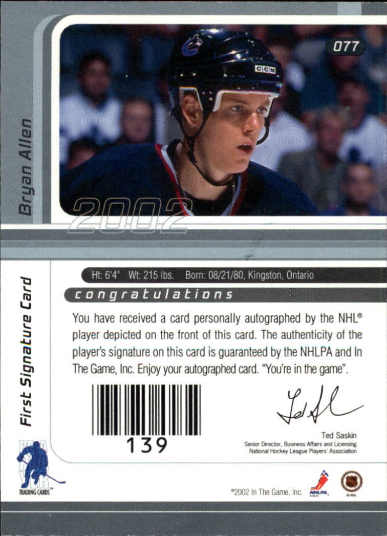 Sports Card Back