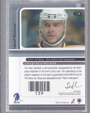 B3225- 2001-02 BAP Signature Series Base +Autos -You Pick- 15+ FREE US SHIP - Picture 149 of 287