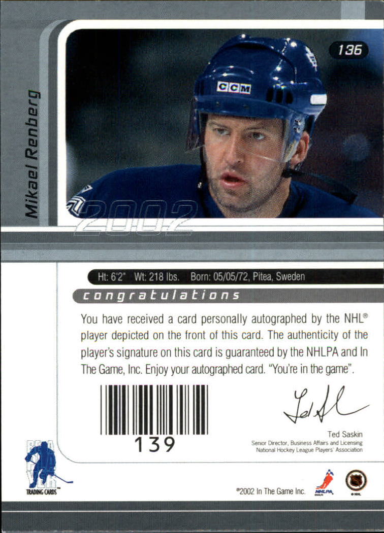 B3225- 2001-02 BAP Signature Series Base +Autos -You Pick- 15+ FREE US SHIP - Picture 173 of 287