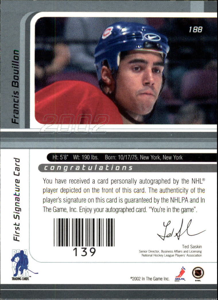 B3225- 2001-02 BAP Signature Series Base +Autos -You Pick- 15+ FREE US SHIP - Picture 224 of 287