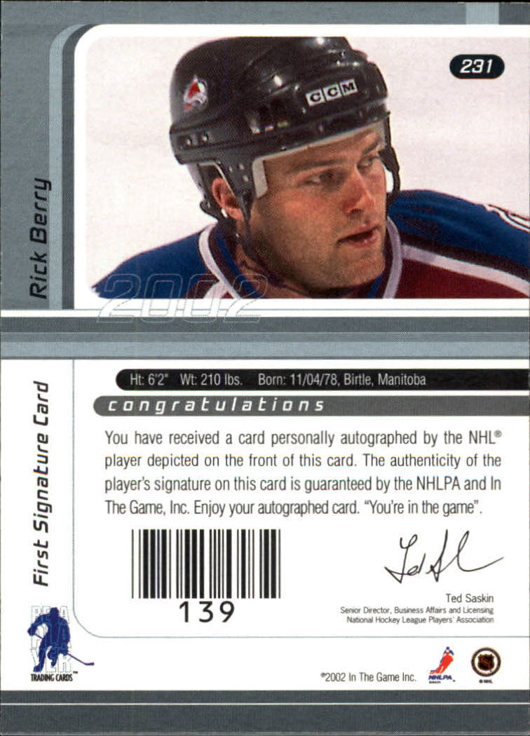 B3225- 2001-02 BAP Signature Series Base +Autos -You Pick- 15+ FREE US SHIP - Picture 261 of 287