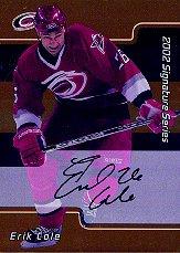 2001-02 BAP Signature Series Autographs Gold #229 Erik Cole