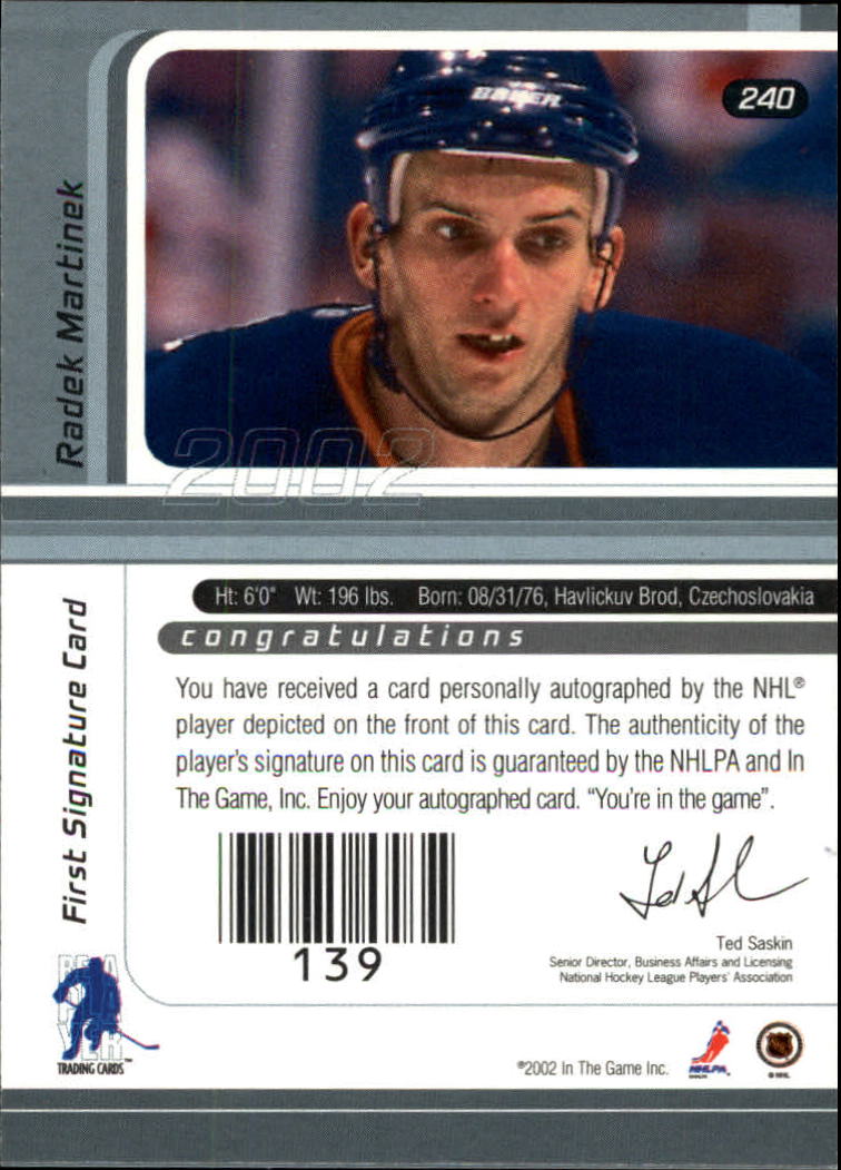 Sports Card Back