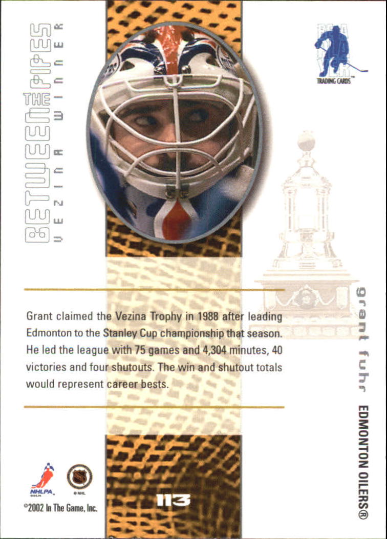 2001-02 Between the Pipes #113 Grant Fuhr back image