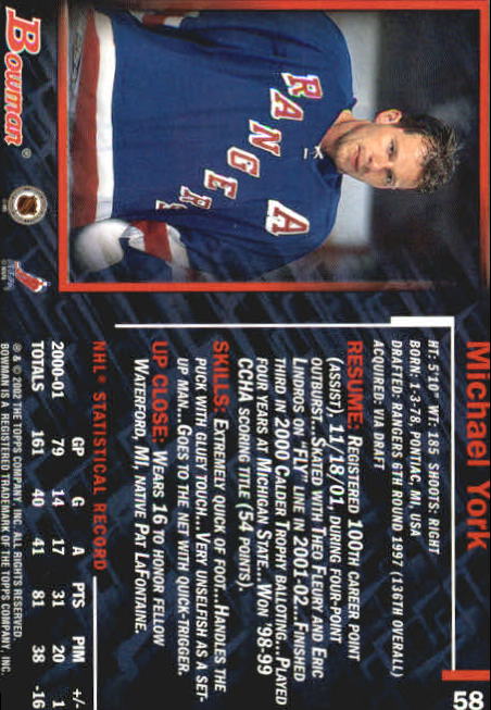 2001-02 Bowman YoungStars - #111 Tim Connolly