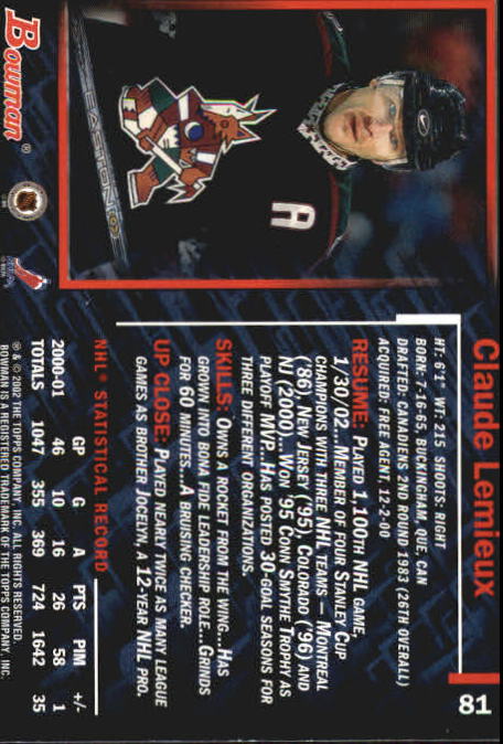 2001-02 Bowman YoungStars - #111 Tim Connolly