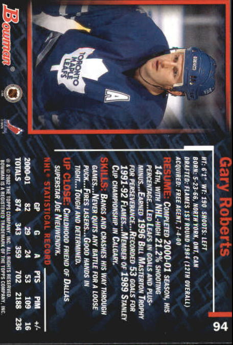 2001-02 Bowman YoungStars - #111 Tim Connolly