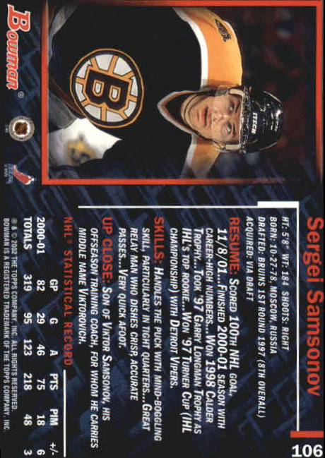 2001-02 Bowman YoungStars - #111 Tim Connolly