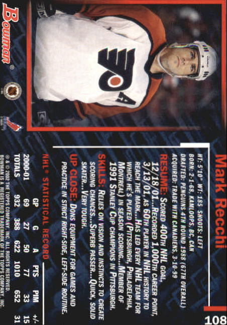 2001-02 Bowman YoungStars - #111 Tim Connolly