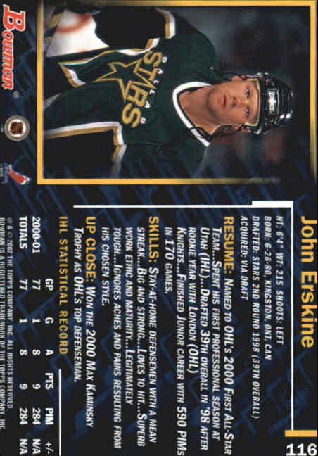 2001-02 Bowman YoungStars - #111 Tim Connolly