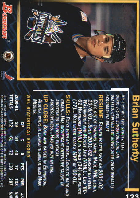 2001-02 Bowman YoungStars - #111 Tim Connolly