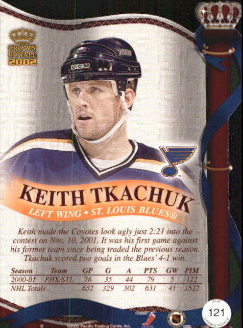 2001-02 Crown Royale #121 Keith Tkachuk back image