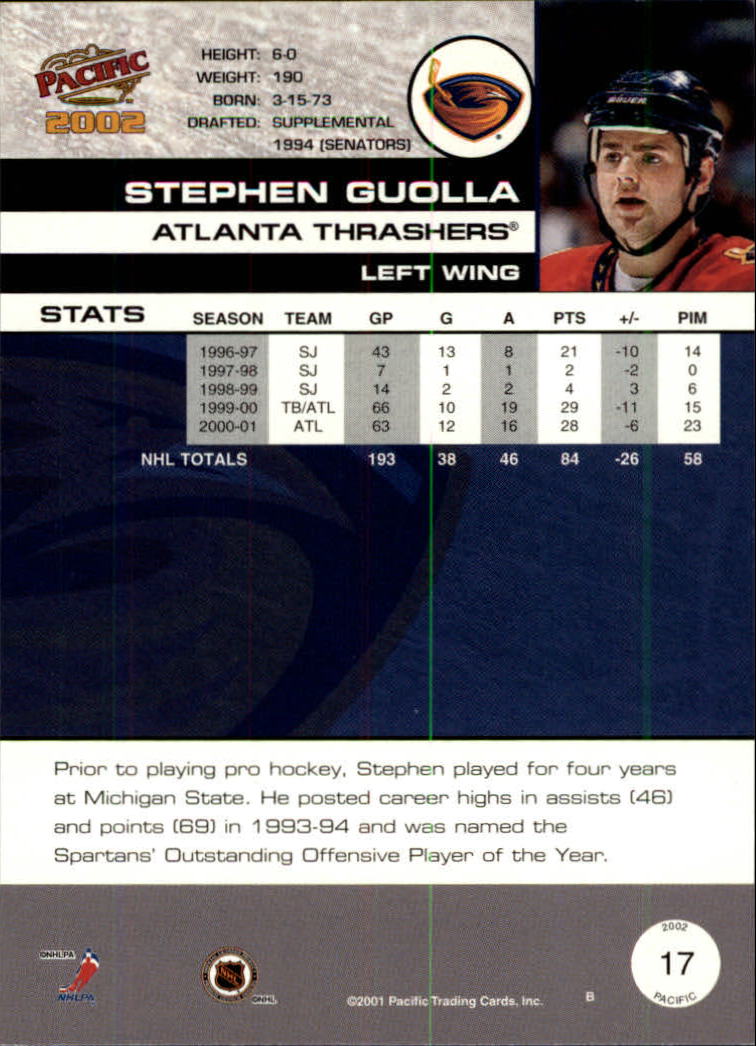 B0106- 2001-02 Pacific Hockey Karten 1-452 + Rookies -du Pick- 15 + Free US - Bild 7 von 391