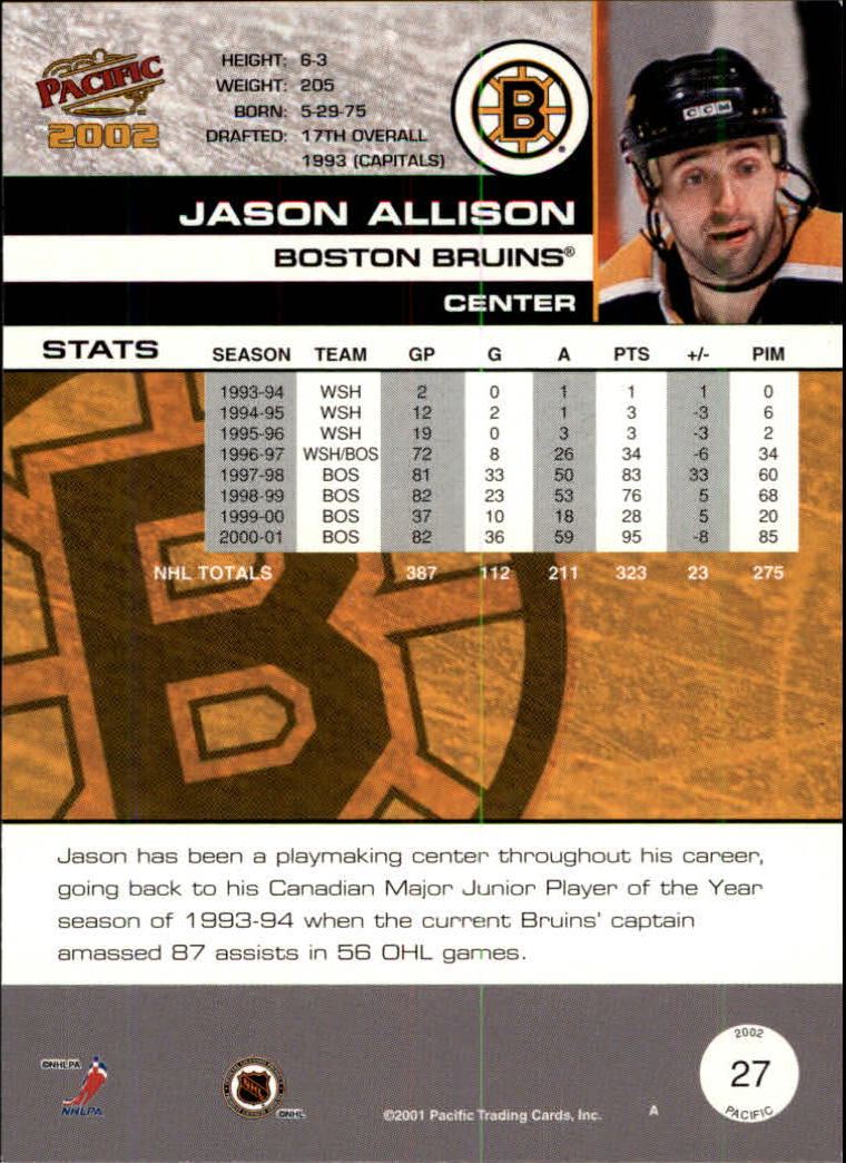 B0106- 2001-02 Pacific Hockey Karten 1-452 + Rookies -du Pick- 15 + Free US - Bild 17 von 391